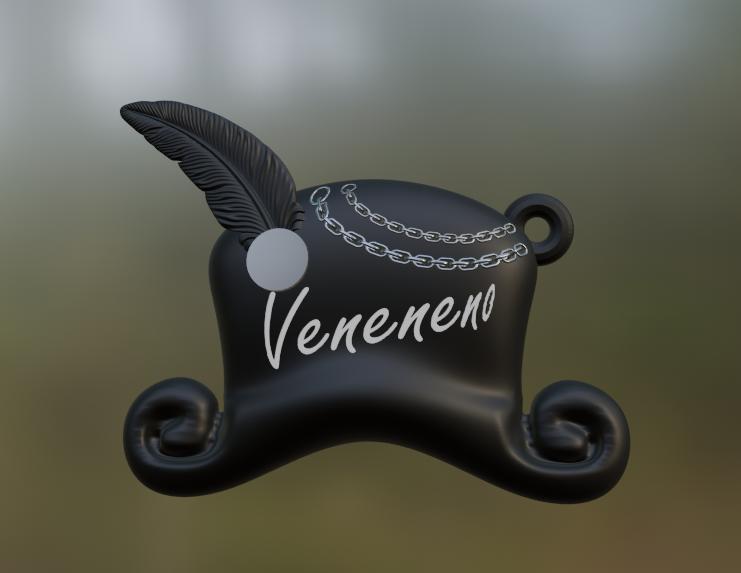 Captain Poison Hat Key Chain