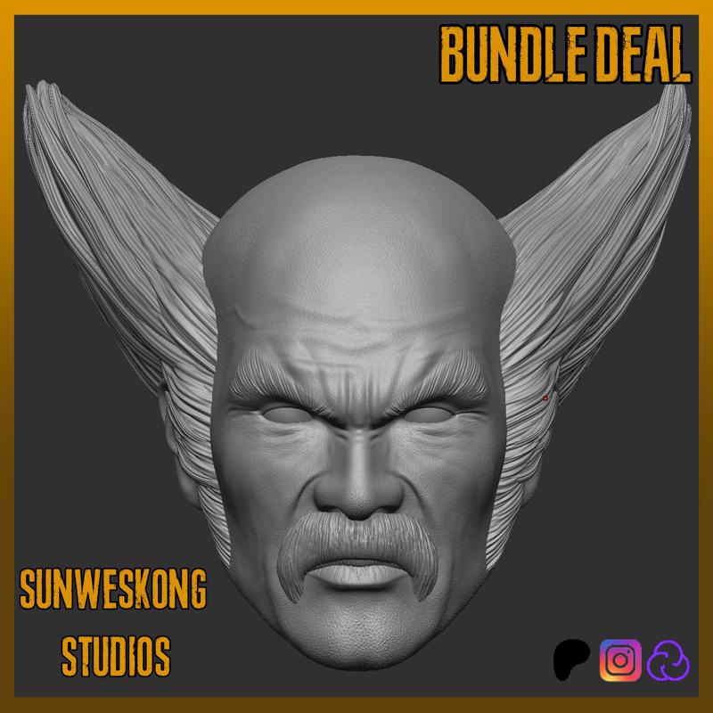 Heihachi Mishima Tekken Headsculpt Bundle Pack