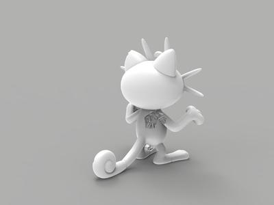 MEOWTH DANIEL ARSHAM STYLE SCULPTURE - WITH CRYSTALS AND MINERALS