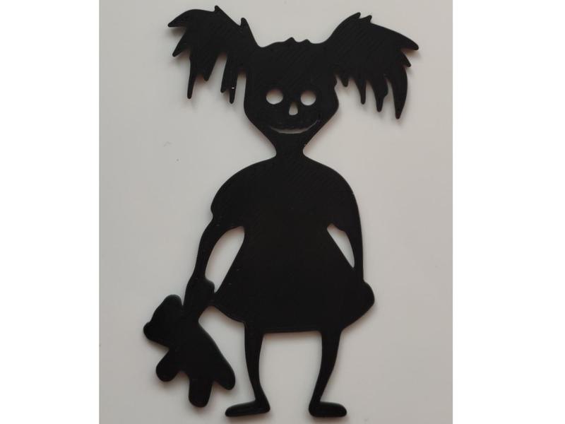 Halloween decoration - girl sticker