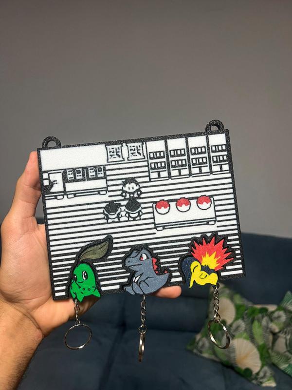 Pokemon Starters second generation Keychain holder FOR BAMBU SLICER USERS ONLY