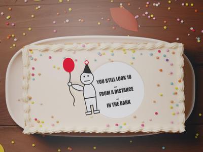 You look 18 ... lustiges deco Schild