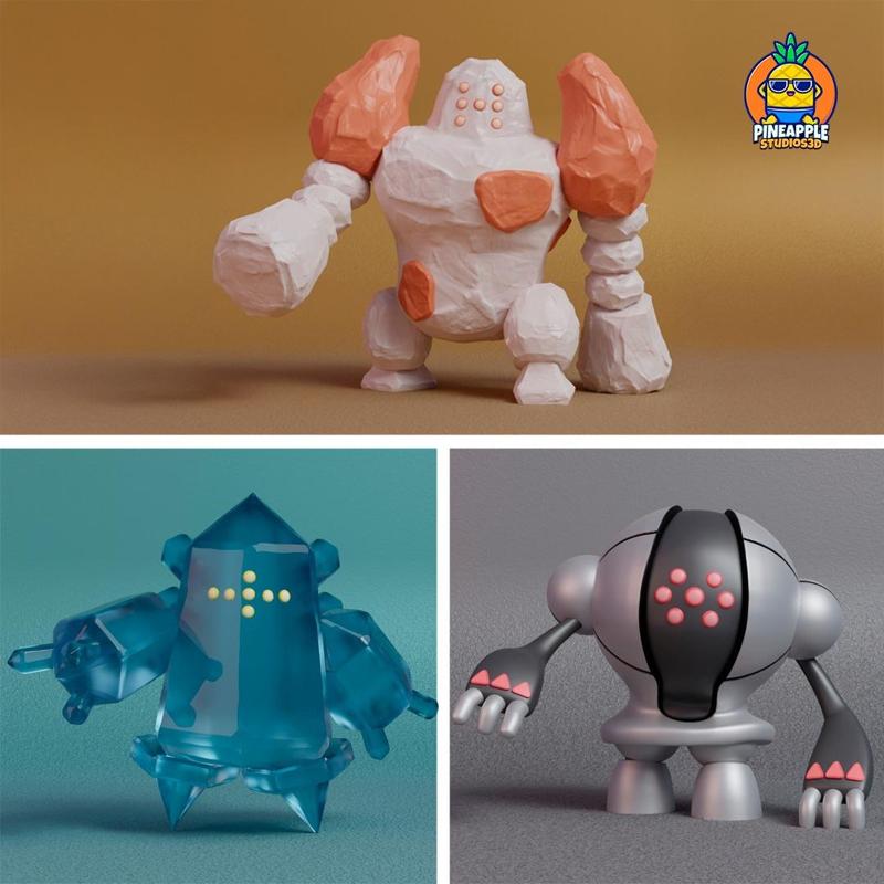 Pokemon - Regice, Regirock and Registeel