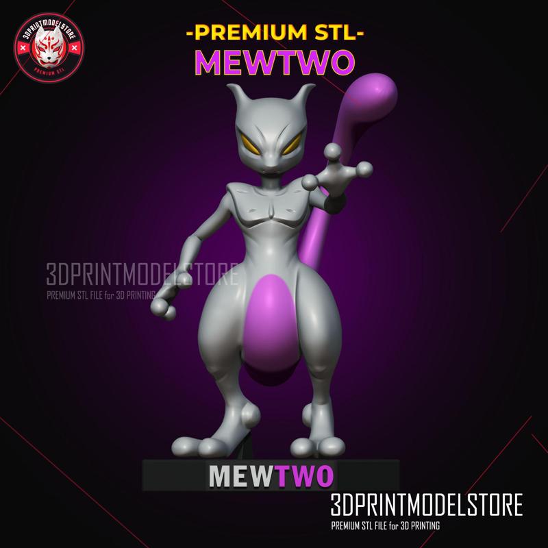 Mewtwo Statue Pokemon - Premium STL Files