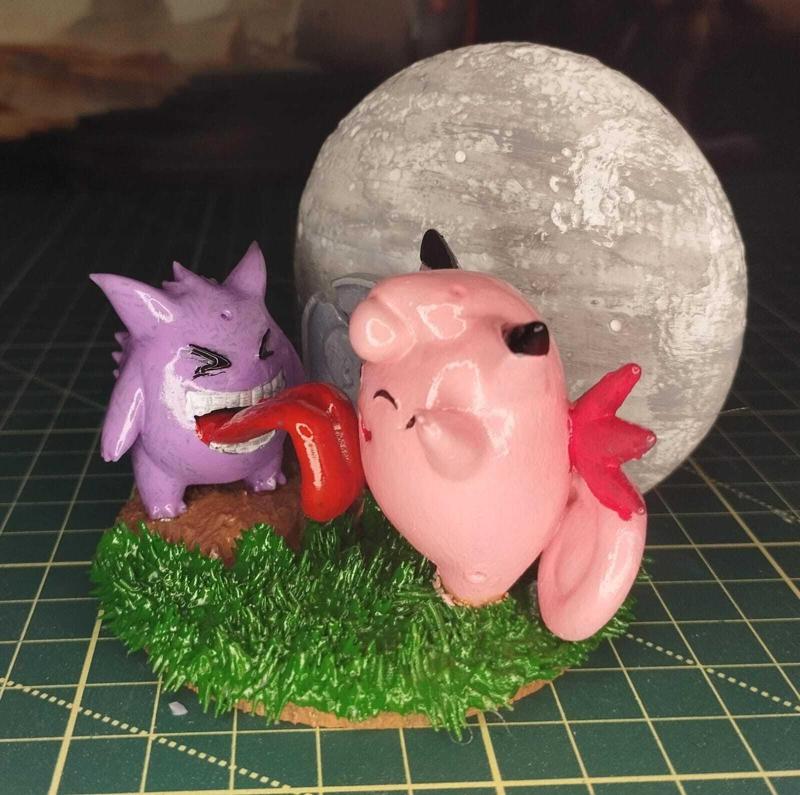 Gengar Clefable love's diorama