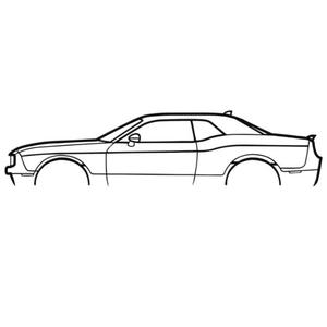 Dodge Challenger SRT 2015 Silhouette Wall Art