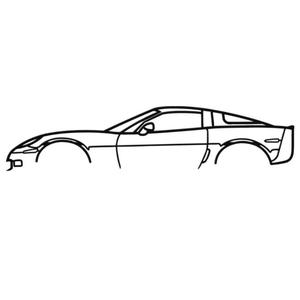 Chevrolet Corvette C6 2011 Silhouette Wall Art
