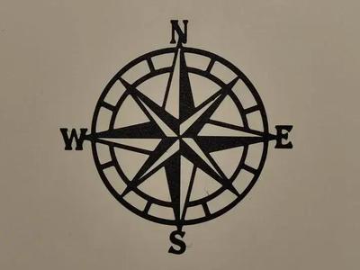 compass rose wall art