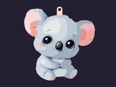 Adorable Cute Koala Cartoon Keychain 