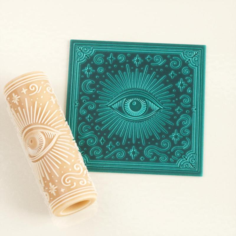 Mystical Cosmic Eye Texture Roller – Clay, Pottery, Fondant and Crafts