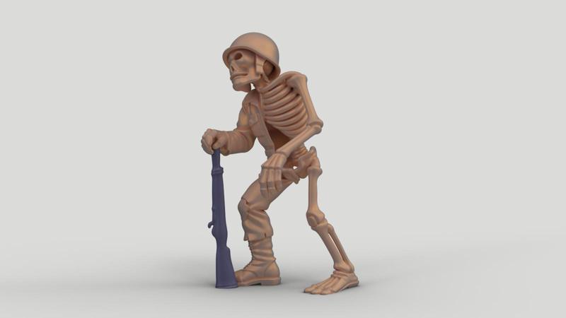 Skeleton Soldier Halloween Decor - Spooky Army Model for Halloween