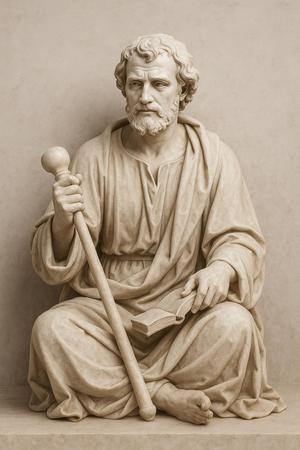 Saint James the Less – 3D Classical Marble Sculpture | Last Supper Collection