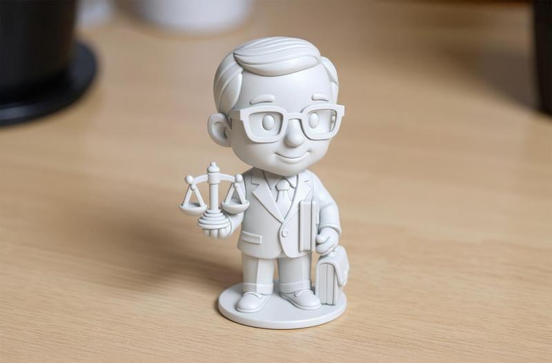 Lawyer Cartoon Character 3D Printable 3D print model