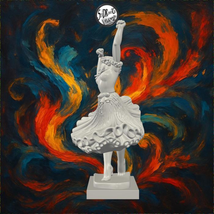 Vintage Dancing Woman Sculpture – SoliDRawinGs SG690