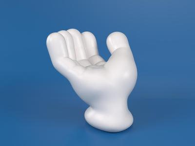 Cartoon hand 5 fingers - Beggar