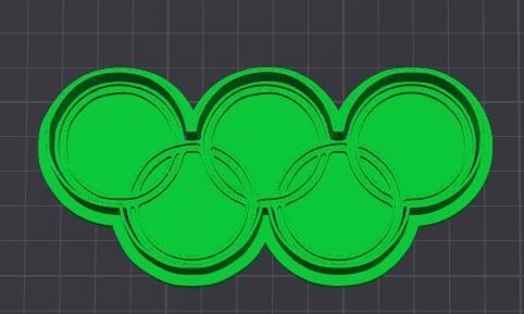 Olympic Rings Cookie Cutter and Stamp