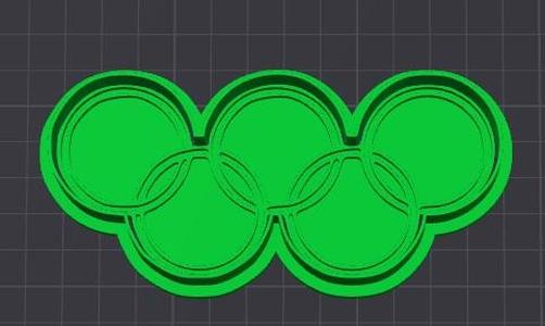 Olympic Rings Cookie Cutter and Stamp