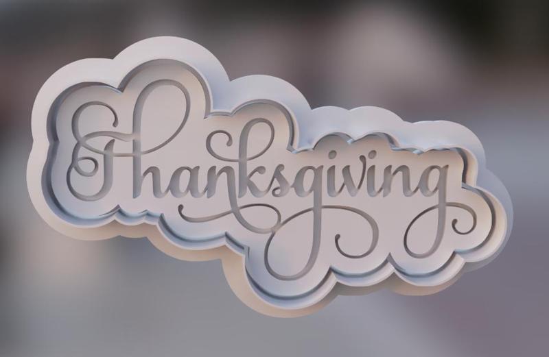 Thanksgiving Logo Cookie Cutter and Stamp - Elevate Your Feast with Flair!