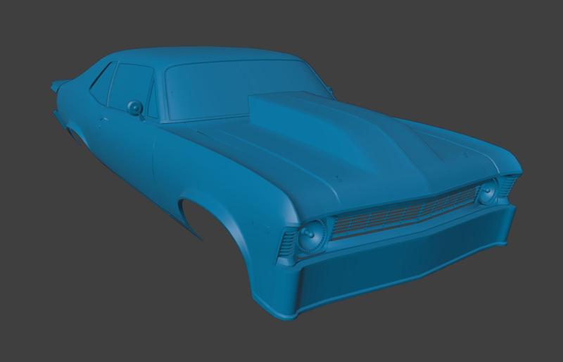 RC BODY 1973 NOVA SS CHEVROLET 1/10 3D PRINT STL