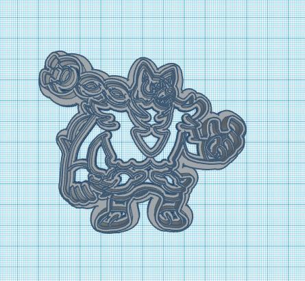 Pokemon: Okidogi Cookie Cutter