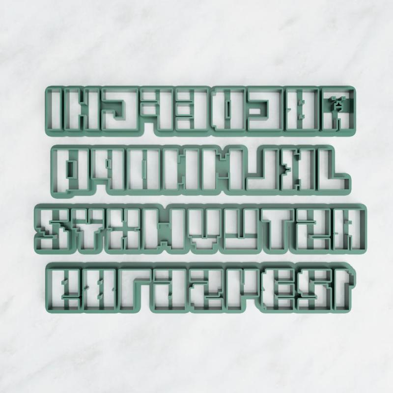Minecraft-Inspired Letter Cookie Cutter Set