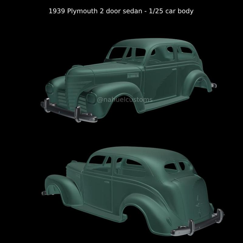 1939 Plymouth 2 door sedan - 1/25 car body