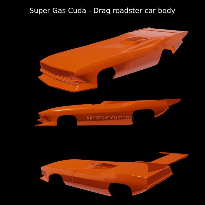 Super Gas Cuda - Drag roadster car body