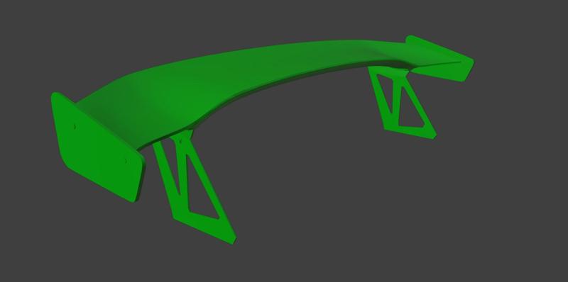 Spoiler 120 Wing For RC CARS Universal 3D PRINT STL