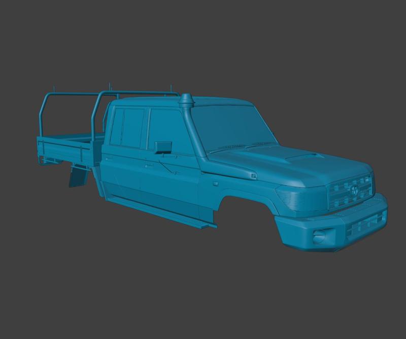 RC BODY 2012 J70 DOUBLECAB LAND CRUISER TOYOTA 3D PRINT STL