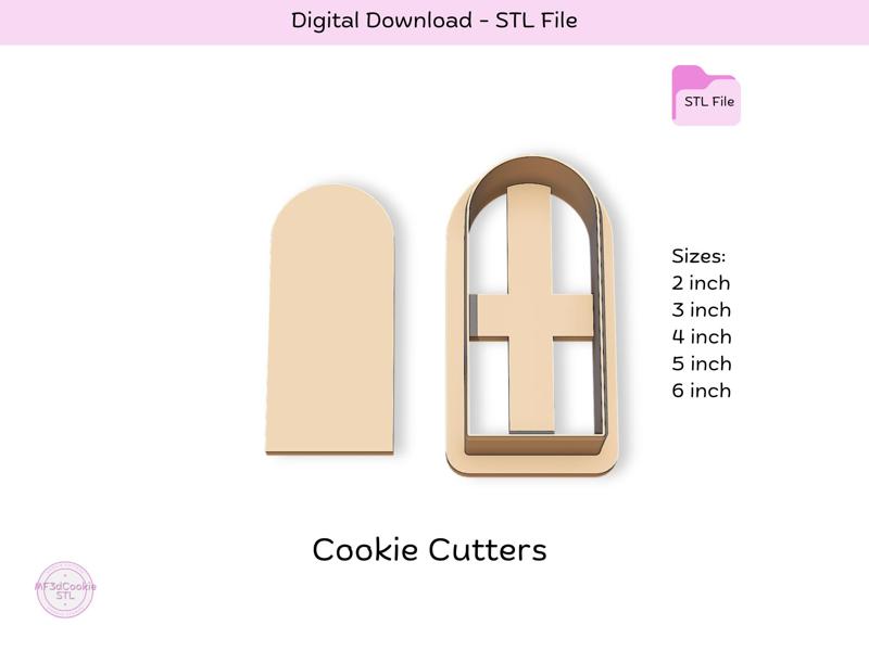 Arch 03 Cookie Cutter STL File, STL Cookie Cutter File, Instant Download, Cookie Stamp STL