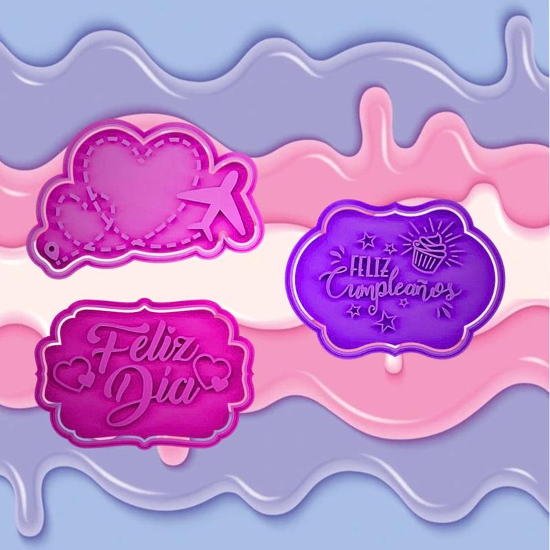 COOKIE CUTTER happy day/happy birthday set o 3