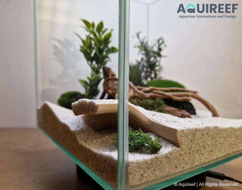 Aquarium and Terrarium Corner Hide | 3D Printable Fish Shelter and Reptile Cave | Natural Fish Tank Decoration | Reptile Tank Corner Cave | Aquascaping Set