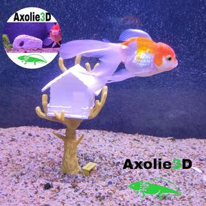 DECORATION AND SHELTER FOR FISH TANK IN THE FORM OF A TREE HOUSE