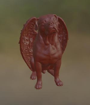 American Bulldog Angel wing dog