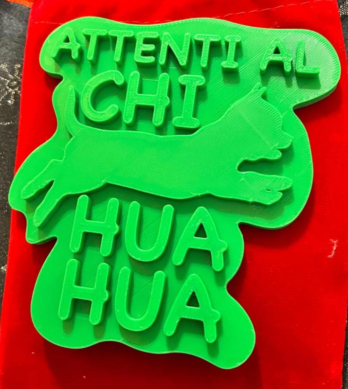 "Beware of chihuahua" Italian plaque