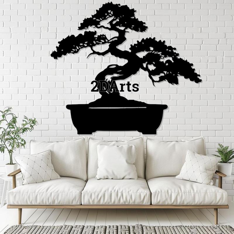 Potted Bonsai 2D Wall Art/Window Art