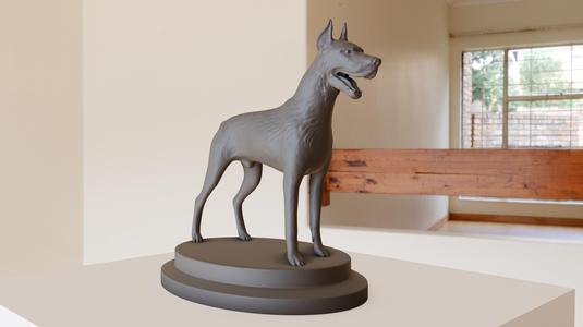 doberman barking stl