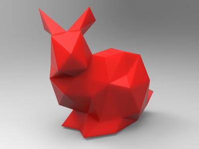 Charming Low Poly Rabbit STL File for 3D Printing – Perfect Home Decor or Gift