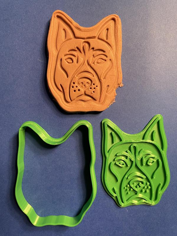 Pit bull face cookie cutter