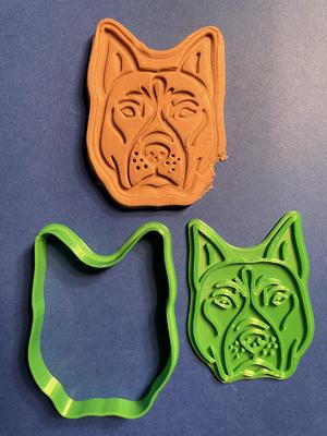 Pit bull face cookie cutter