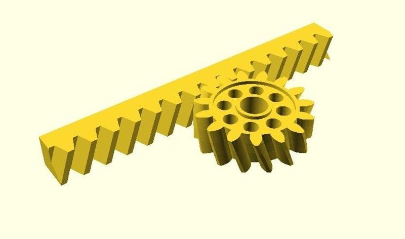 Parametrische Zahnstange mit Ritzel / Parametric Gear Rack and Pinion
