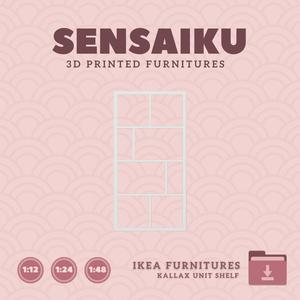 Miniature Replica KALLAX Irregular Shelf Unit V2 for Miniature Dollhouse - IKEA (1:12,24,48) - 3D Print Instant Download