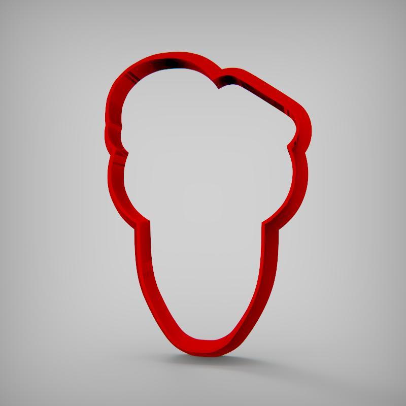 Cara Intensamente Miedo silueta cortante para galletas