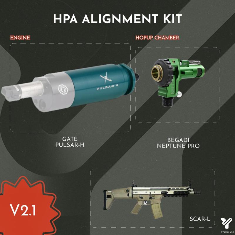 SCAR-L HPA BEGADI NEPTUNE PRO + GATE PILSAR H ALIGMENT CLIP KIT - AIRSOFT 🔫