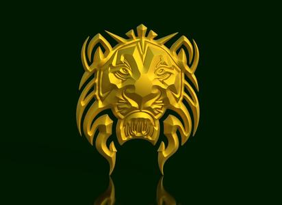 Contemporary Majestic: Lion's Head Sculpture