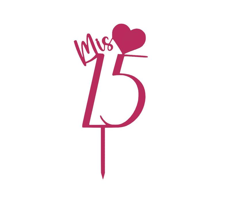 MY 15TH BIRTHDAY CAKE TOPPER