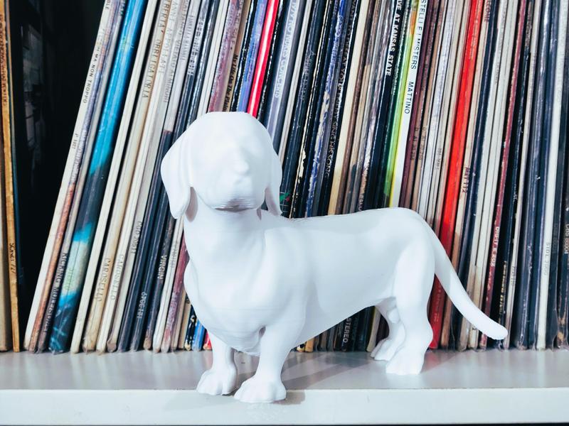 Dachshund standing statue