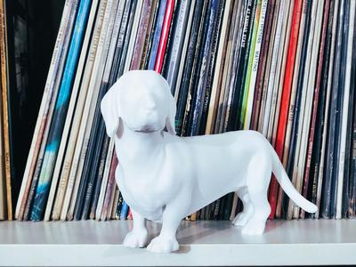 Dachshund standing statue