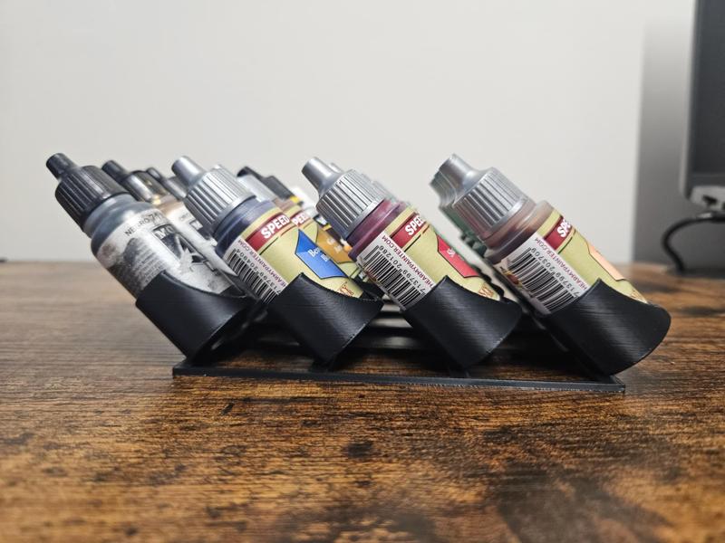 Low profile Model paint bottle holder