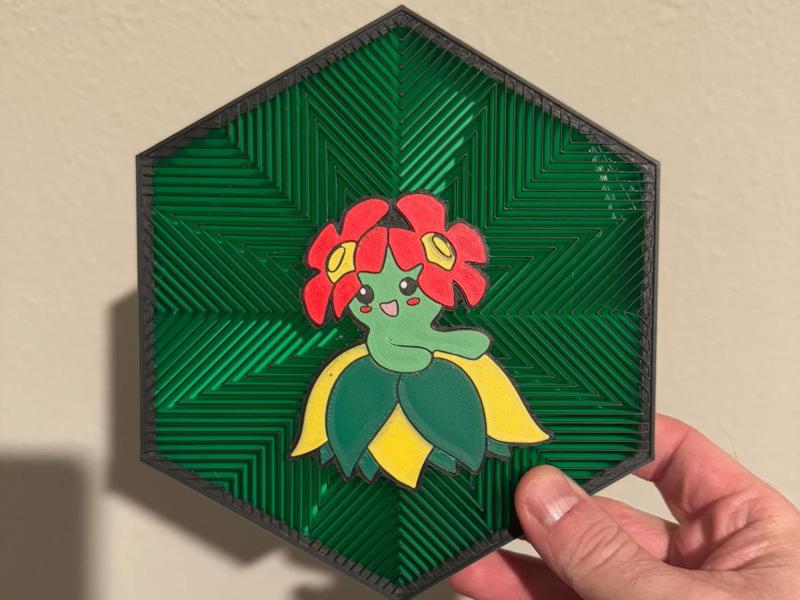 #182 Bellossom Hex Wall Art